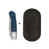QSP Heron Slip Joint Pocket Knife Nitro V blade Blue Bone Handle