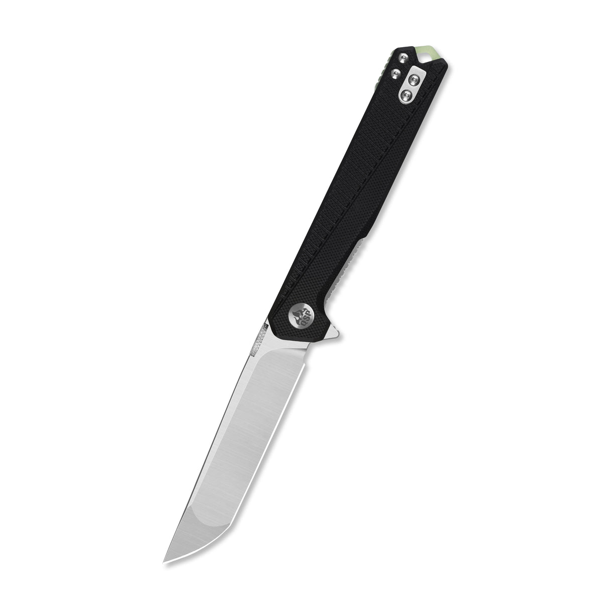 QSP Mantis Liner Lock Pocket Knife Nitro V blade Black G10 handle
