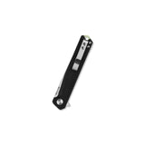 QSP Mantis Liner Lock Pocket Knife Nitro V blade Black G10 handle
