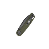 QSP Orca Button Liner Lock Pocket Knife 10Cr15MovV blade Green G10 handle