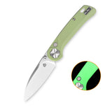 QSP Orca Button Liner Lock Pocket Knife 10Cr15MovV blade Glow-in-the-Dark G10 handle