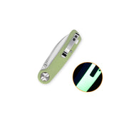 QSP Orca Button Liner Lock Pocket Knife 10Cr15MovV blade Glow-in-the-Dark G10 handle