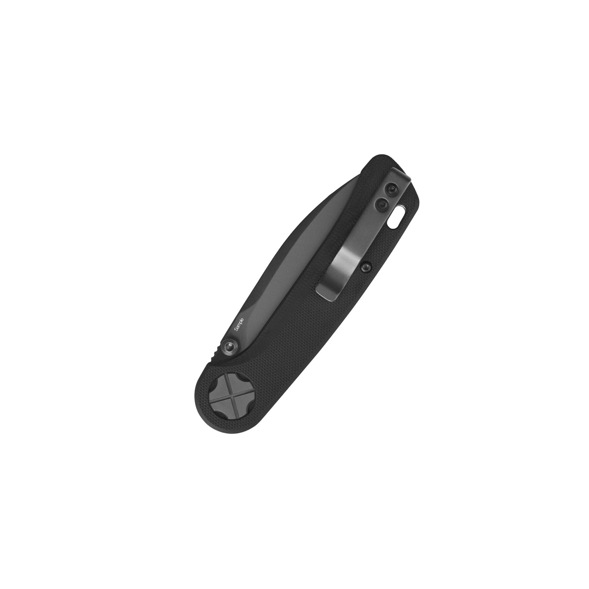 QSP Orca Button Liner Lock Pocket Knife 10Cr15MovV blade Black G10 handle