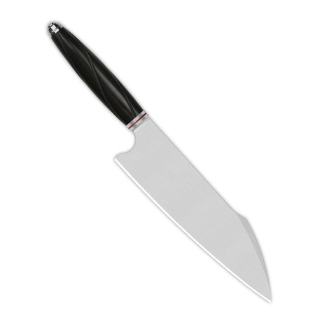 QSP Kitchen Knife 8'' Harpoon Chef 14C28N Blade Ebony Wood Handle Mulan Series QS-KK-001A