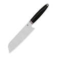 Santoku knife with 14C28N blade and black handle from QSP's Mulan Series.