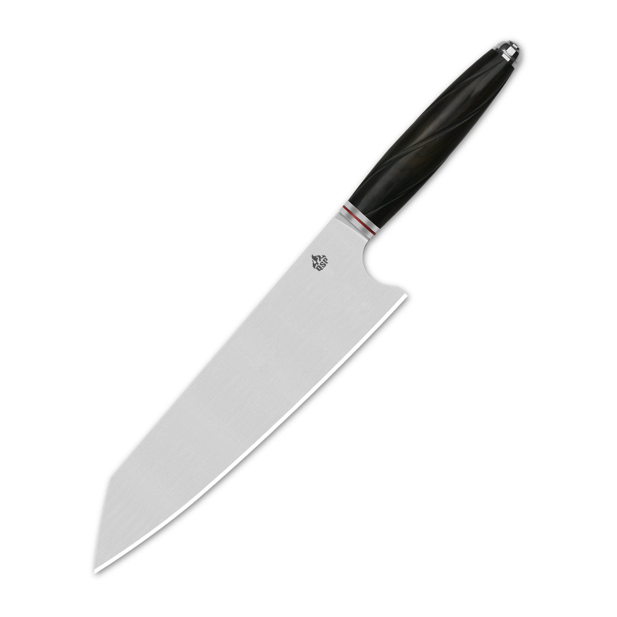 QSP Kitchen Knife 8'' Kiritsuke with ebony wood handle and 14C28N blade
