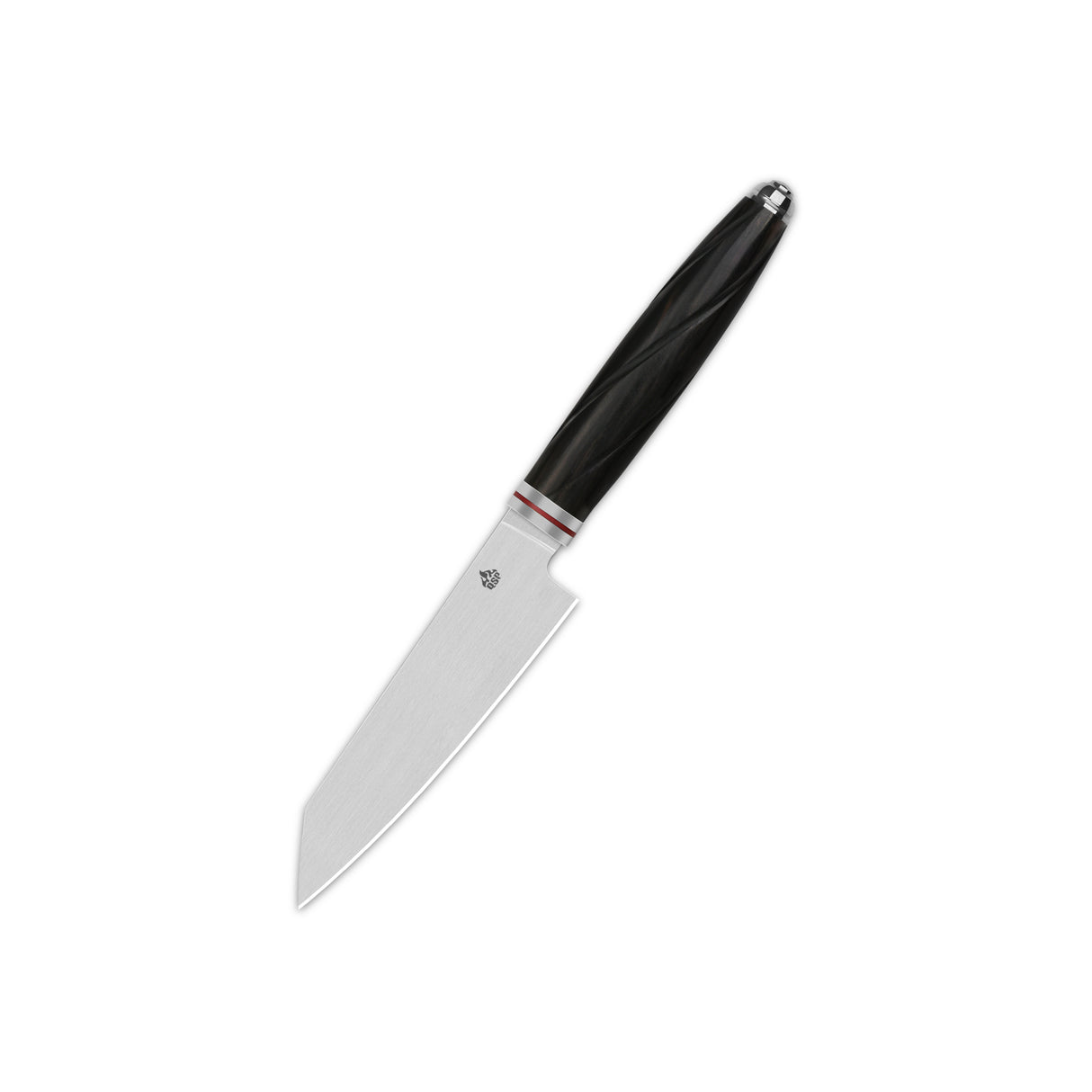 QSP Kitchen Knife 4'' Kritsuke 14C28N Blade Ebony Wood Handle Mulan Series QS-KK-005A