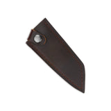 QSP Kitchen Knife 4'' Kritsuke Damascus Blade Desert Iron Wood Handle Mulan Series QS-KK-005B