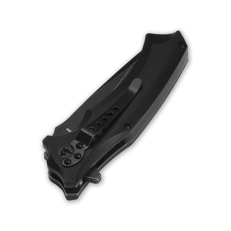 QSP Sthenia pocket knife with G10 handle and liner lock mechanism
