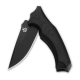 QSP Sthenia Pocket Knife-blackwash blade with Black G10 Handle