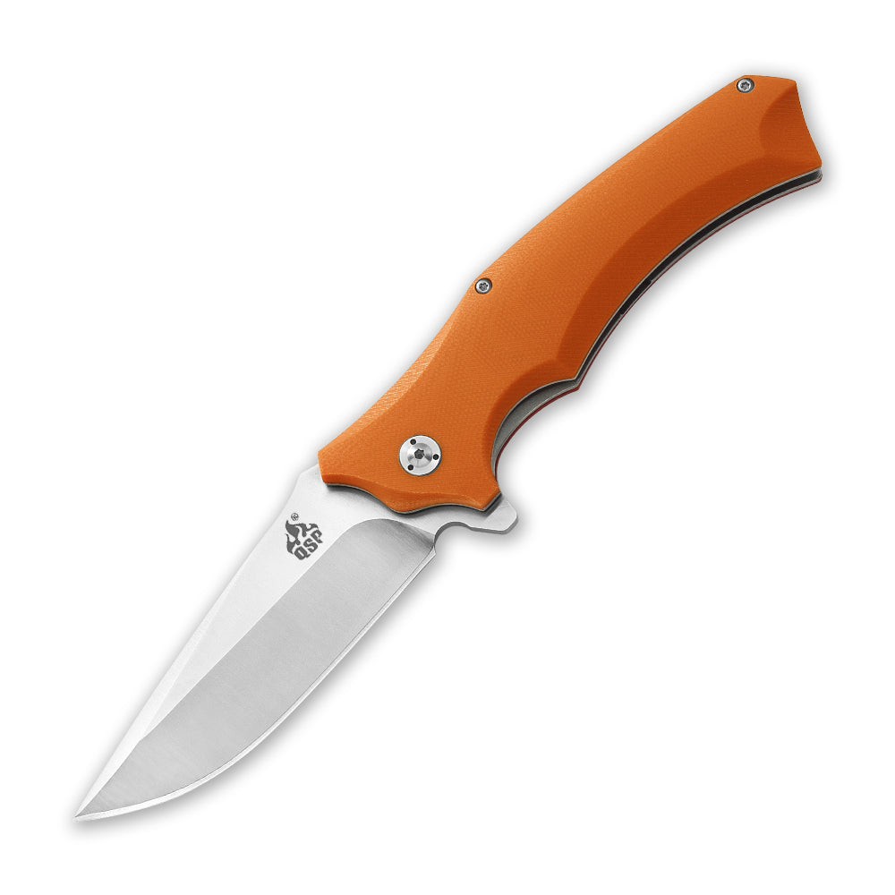 QSP Sthenia Pocket Knife-blackwash blade with Black G10 Handle