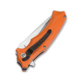 QSP Sthenia Pocket Knife-blackwash blade with Black G10 Handle