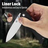 QSP Parrot V2 Liner Lock Pocket knife D2 Blade G10 Handle Ball Bearings