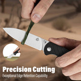QSP Parrot V2 Liner Lock Pocket knife D2 Blade G10 Handle Ball Bearings
