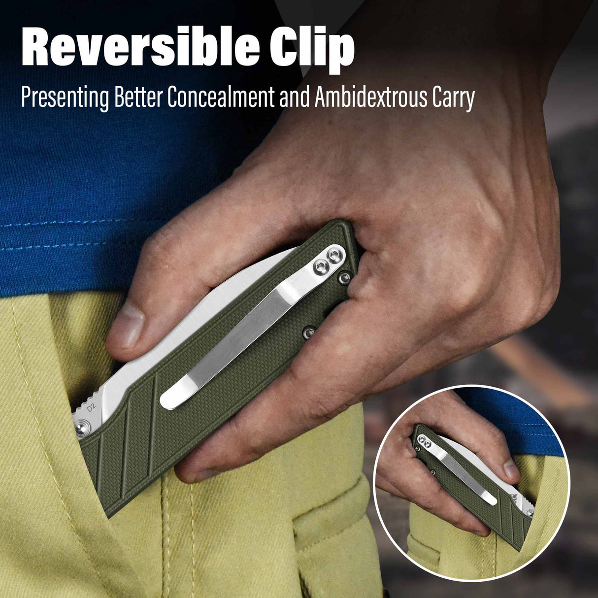 QSP Parrot V2 Liner Lock Pocket knife D2 Blade G10 Handle Ball Bearings