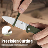 QSP Parrot V2 Liner Lock Pocket knife D2 Blade G10 Handle Ball Bearings