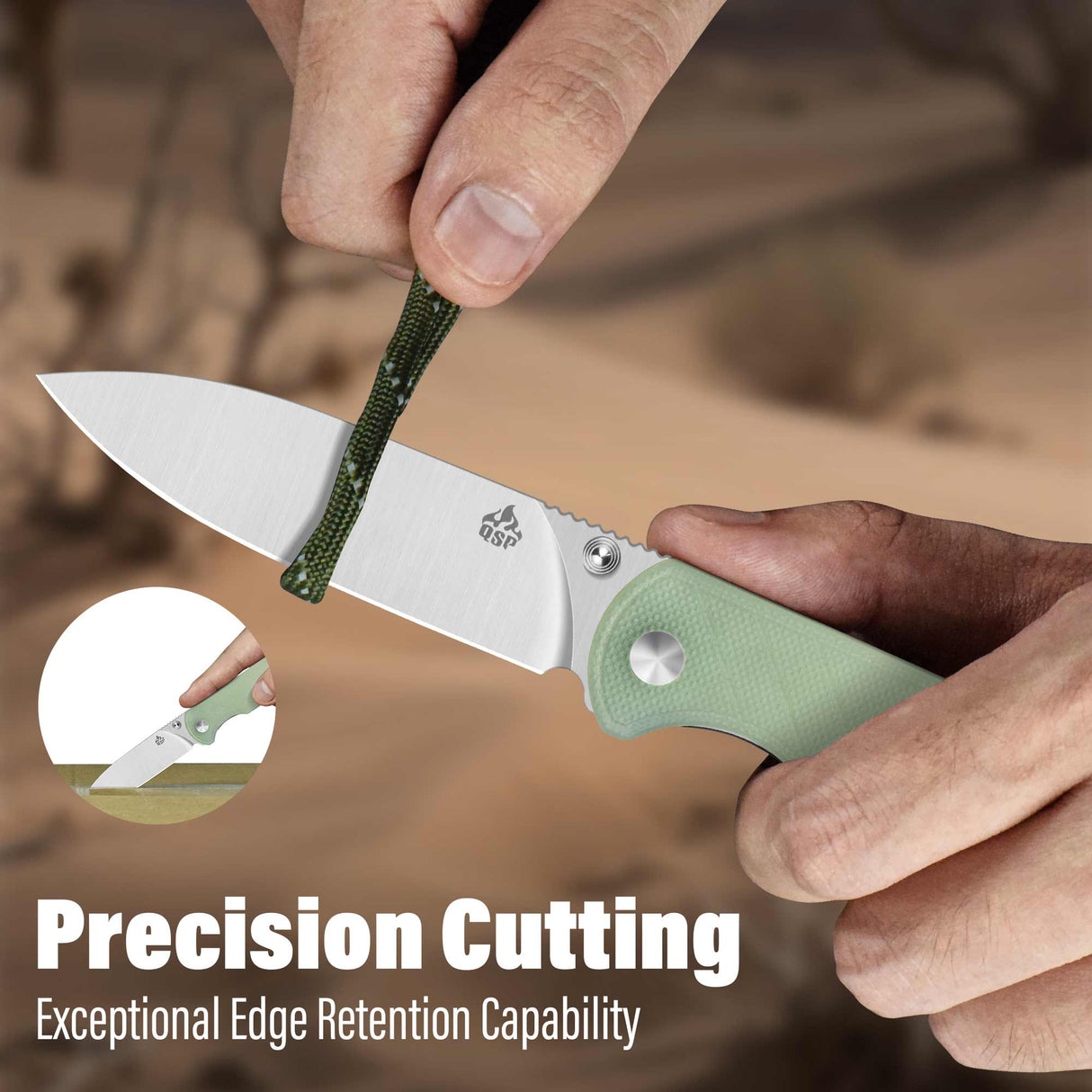 QSP Parrot V2 Liner Lock Pocket knife D2 Blade G10 Handle Ball Bearings