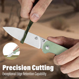 QSP Parrot V2 Liner Lock Pocket knife D2 Blade G10 Handle Ball Bearings