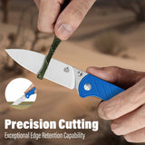 QSP Parrot V2 Liner Lock Pocket knife D2 Blade G10 Handle Ball Bearings