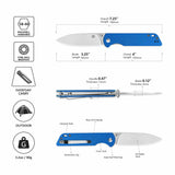 QSP Parrot V2 Liner Lock Pocket knife D2 Blade G10 Handle Ball Bearings