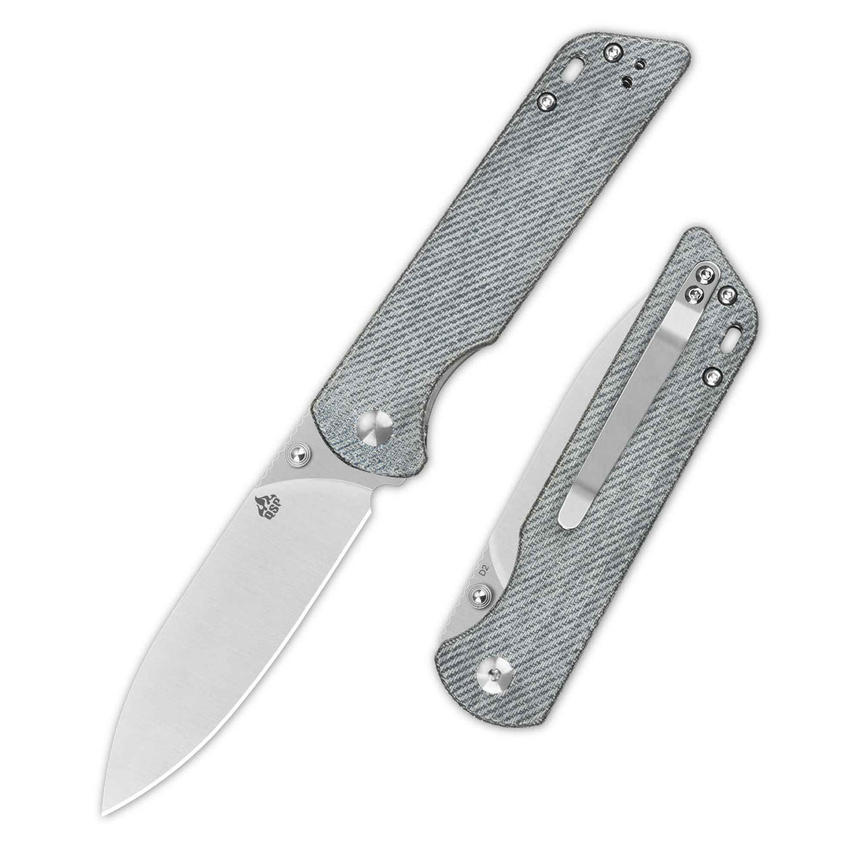 QSP Parrot V2 Liner Lock Pocket knife D2 Blade Micarta Handle Ball Bearings