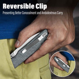 QSP Parrot V2 Liner Lock Pocket knife D2 Blade Micarta Handle Ball Bearings