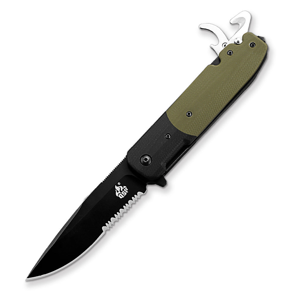 QSP Daeva Multi-Functon Pocket Knife D2 blade G10 handle