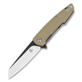 QSP Phoenix Liner Lock Pocket Knife D2 blade Sand G10 Handle