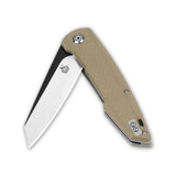 QSP Phoenix Liner Lock Pocket Knife D2 blade Sand G10 Handle