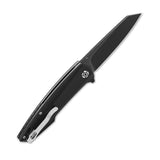 QSP Phoenix Liner Lock Pocket Knife D2 blade Black G10 Handle
