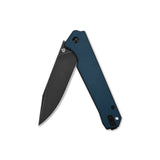 QSP Mamba V2 Liner Lock Pocket Knife D2 Blade Blue Micarta Handle