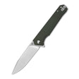 QSP Mamba V2 pocket knife with D2 blade and green micarta handle