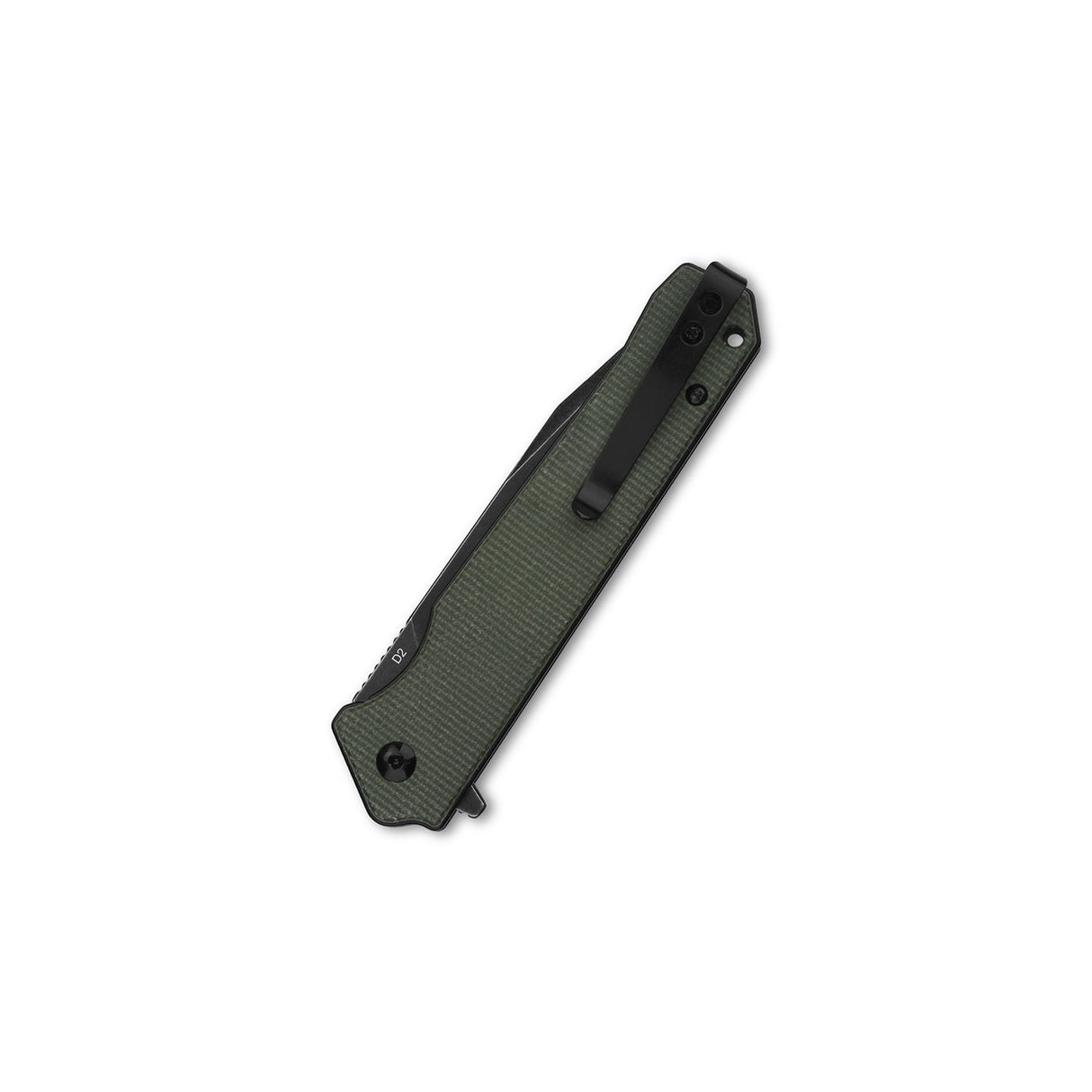 QSP Mamba V2 Liner Lock Pocket Knife D2 Blade Green Micarta Handle