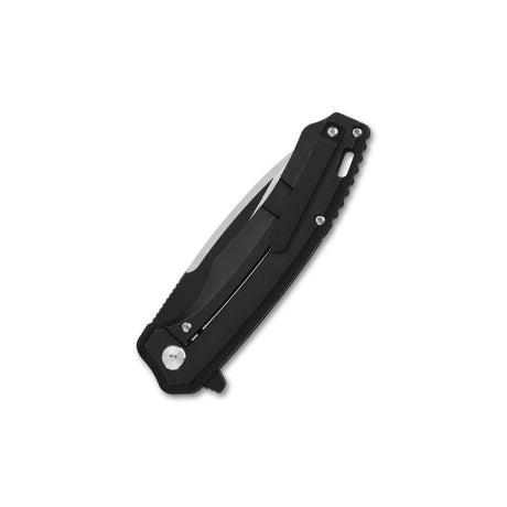 Woodpecker pocket knife with Böhler M390 blade and black stonewashed titanium handle