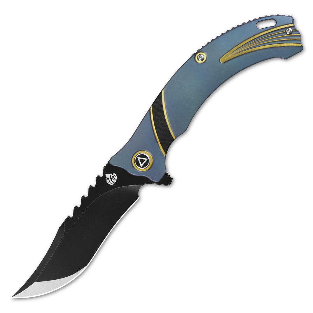 QSP Kylin Frame Lock Pocket Knife CPM S35VN Blade Titanium Handle