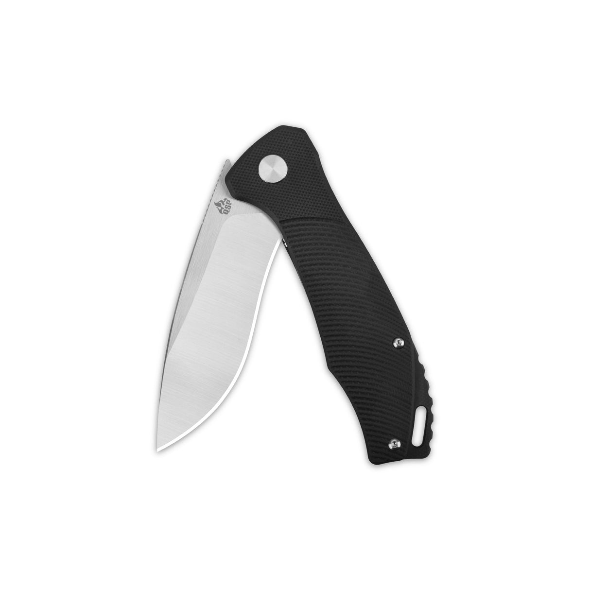 QSP Raven Liner Lock Pocket Knife D2 Blade Black G10 Handle