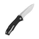 QSP Raven Liner Lock Pocket Knife D2 Blade Black G10 Handle