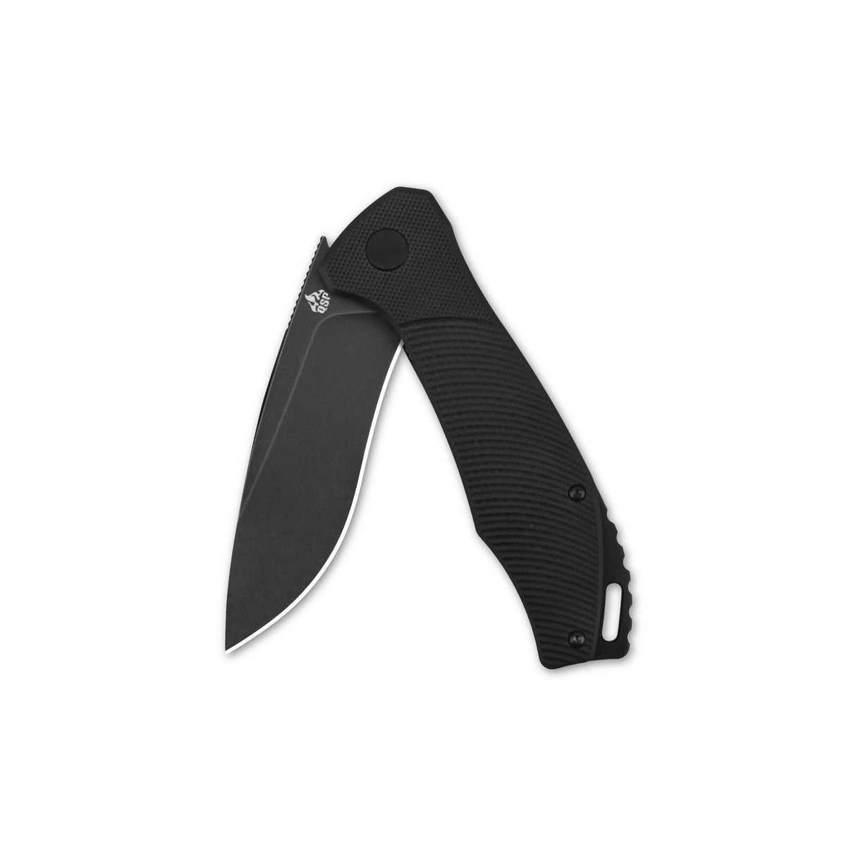 QSP Raven Liner Lock Pocket Knife D2 Blade Black G10 Handle