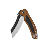 Closed QSP Platypus pocket knife featuring sheepsfoot blade and G10 handle.