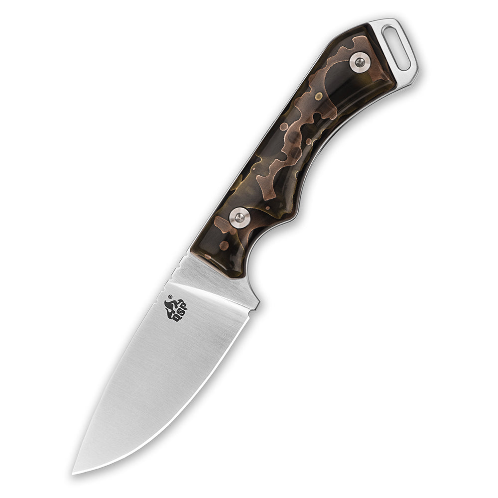 QSP Workaholic | N690 Fixed Blade | Raffir Resin Handle – QSP KNIFE