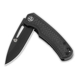 QSP Puffin Frame Lock Pocket Knife CPM S35VN Blade Titanium Handle with Carbon Fiber inlay