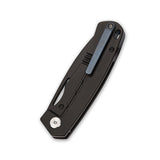 QSP Puffin Frame Lock Pocket Knife CPM S35VN Blade Titanium Handle with Carbon Fiber inlay