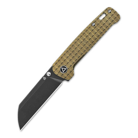 QSP Penguin pocket knife with textured titanium handle and 154CM blade.