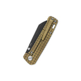 Bronze textured titanium handle QSP Penguin pocket knife with 154CM sheepsfoot blade.