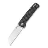 QSP Penguin Liner Lock Pocket Knife D2 Blade Carbon Fiber overlay G10 Handle