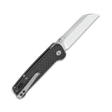QSP Penguin Liner Lock Pocket Knife D2 Blade Carbon Fiber overlay G10 Handle