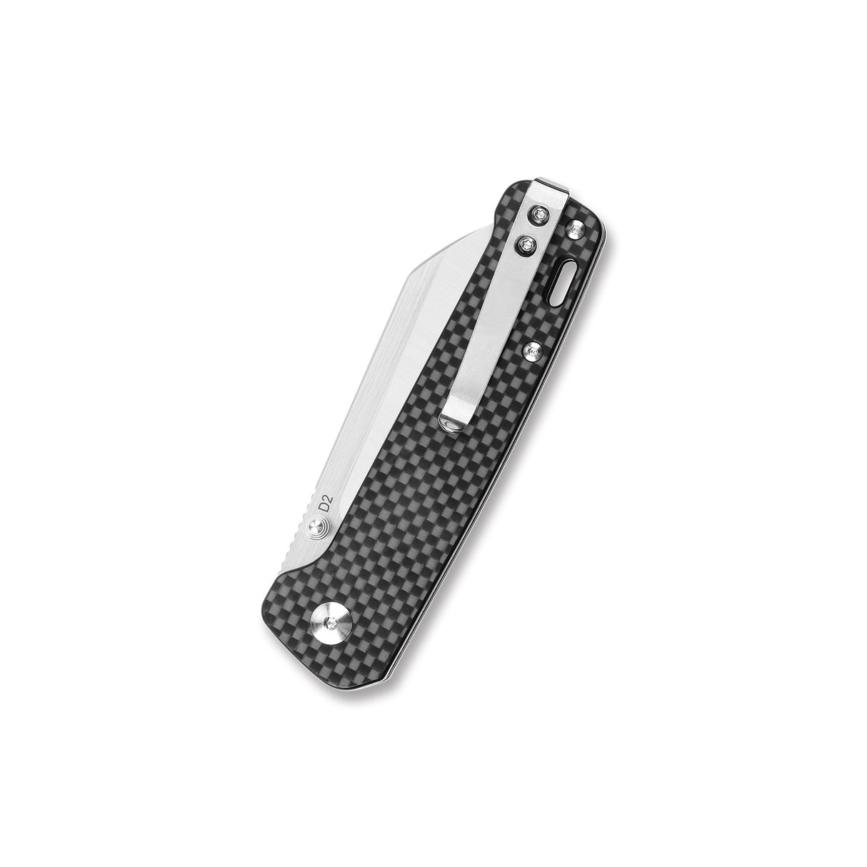 QSP Penguin Liner Lock Pocket Knife D2 Blade Carbon Fiber overlay G10 Handle