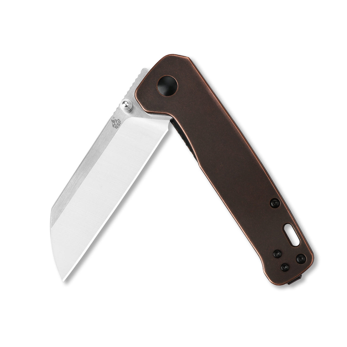 QSP Penguin Liner Lock Pocket Knife D2 blade Copper Handle