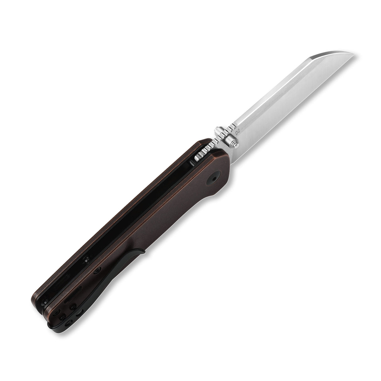 QSP Penguin Liner Lock Pocket Knife D2 blade Copper Handle