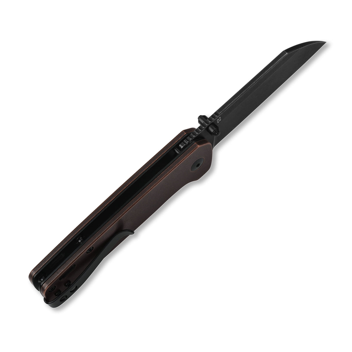 QSP Penguin Liner Lock Pocket Knife D2 blade Copper Handle